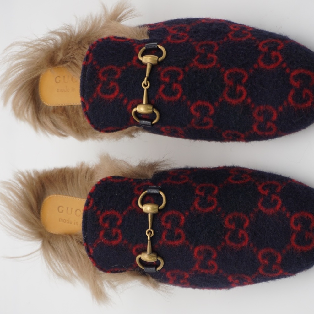 Gucci Princetown GG wool slipper Blue and red GG w - Picture 5 of 16